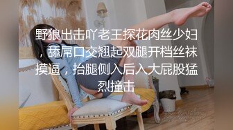 野狼出击吖老王探花肉丝少妇，舔屌口交翘起双腿开档丝袜摸逼，抬腿侧入后入大屁股猛烈撞击