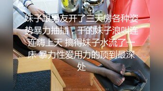 妹子跟男友开了三天房各种姿势暴力抽插，干的妹子浪叫连连嗨上天 搞得妹子水流了一床 暴力性爱用力的顶到最深处