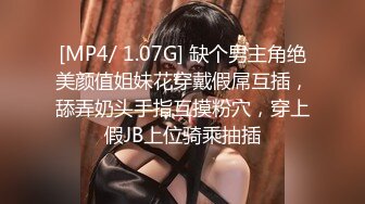 [MP4/ 1.07G] 缺个男主角绝美颜值姐妹花穿戴假屌互插，舔弄奶头手指互摸粉穴，穿上假JB上位骑乘抽插